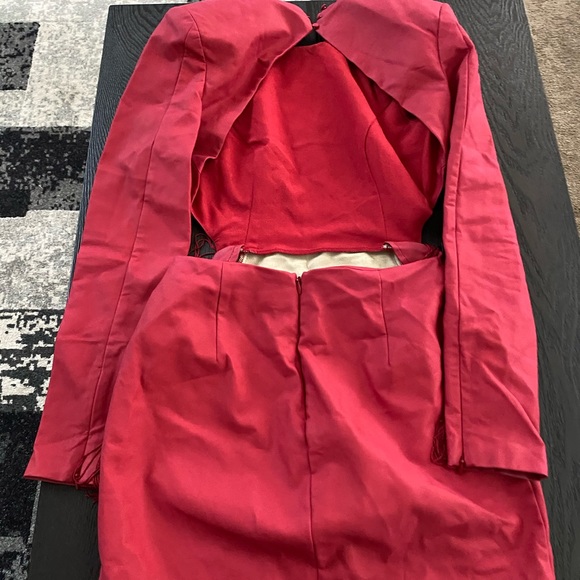 NBD Dionne Mini Dress in Rhubarb Red - Picture 3 of 4